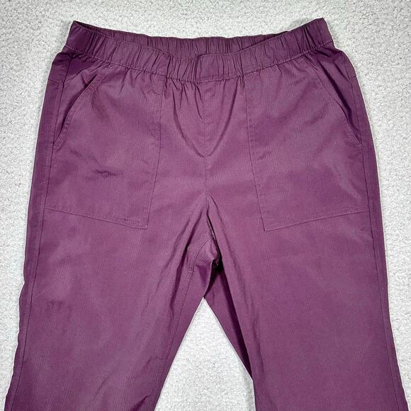 Eddie Bauer Voyager Chino Pull On Pants Womens Medium Purple Hiking Outdoor - Picture 10 of 11
